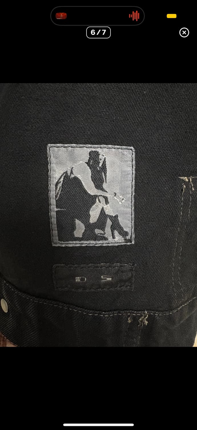 릭오웬스 슬레이브 데님자켓 블랙 xs 상품이미지6