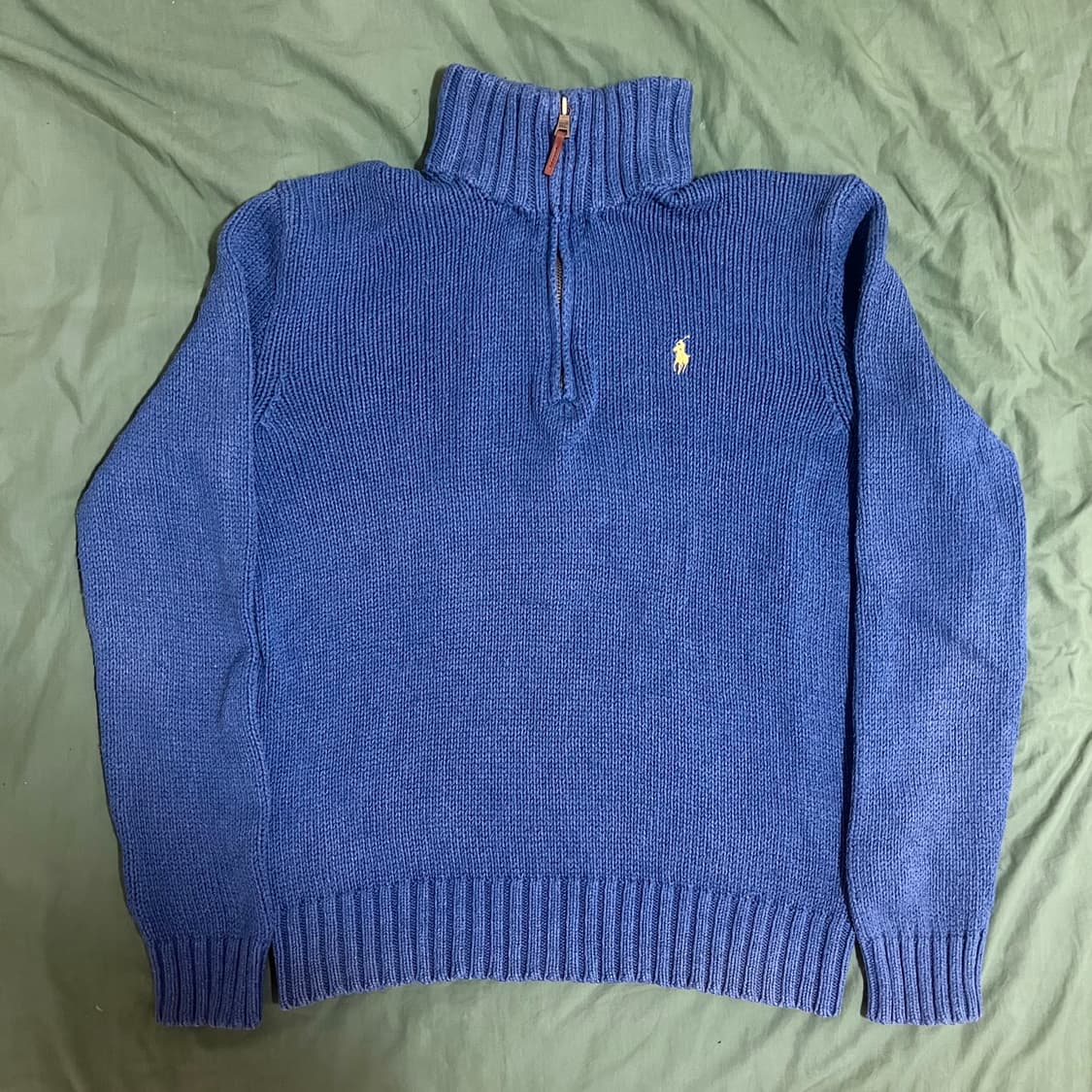 폴로 하프집업 니트 스웨터 상품이미지1