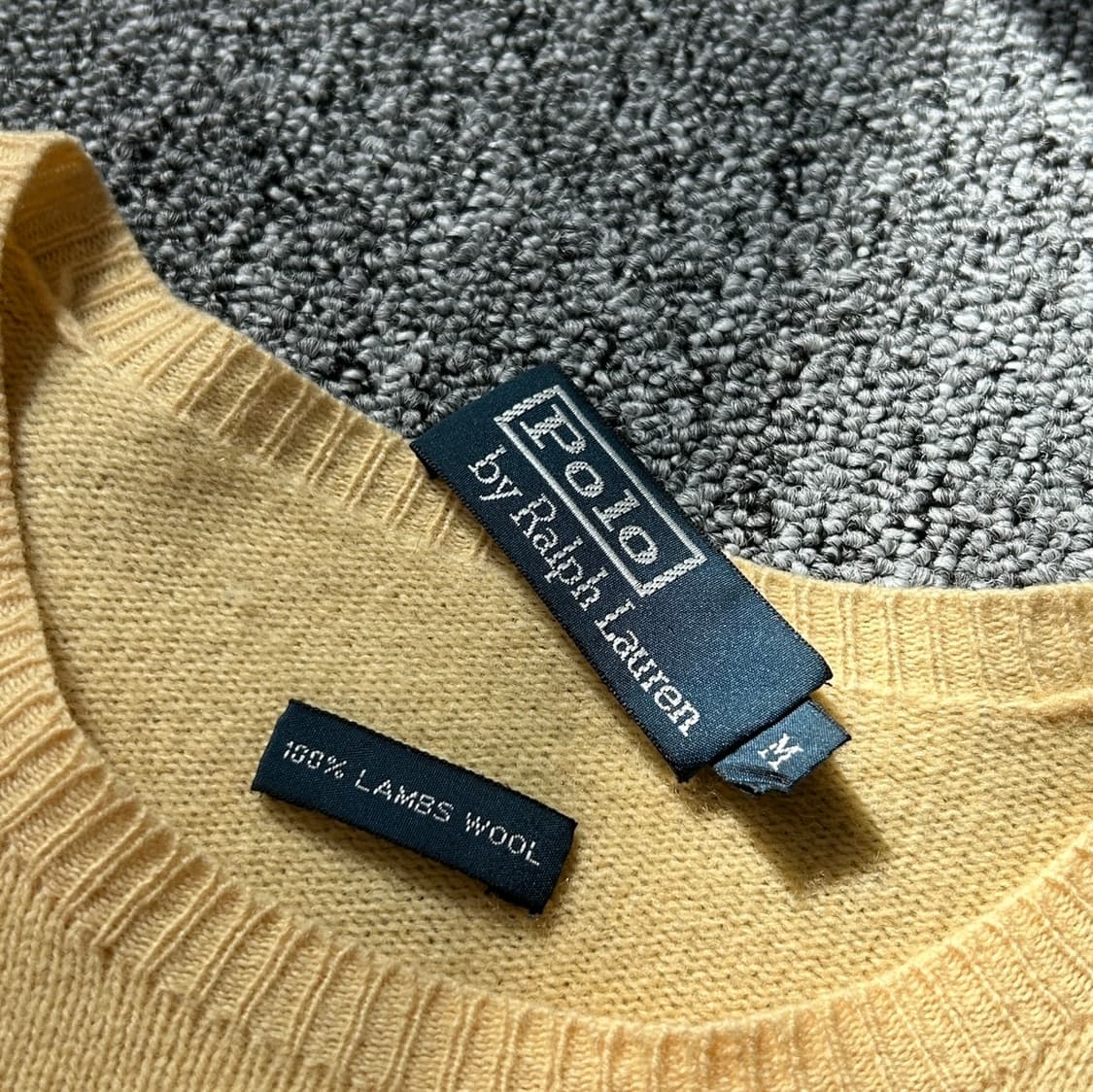 폴로 랄프로렌 램스울 옐로우 니트  상품이미지6