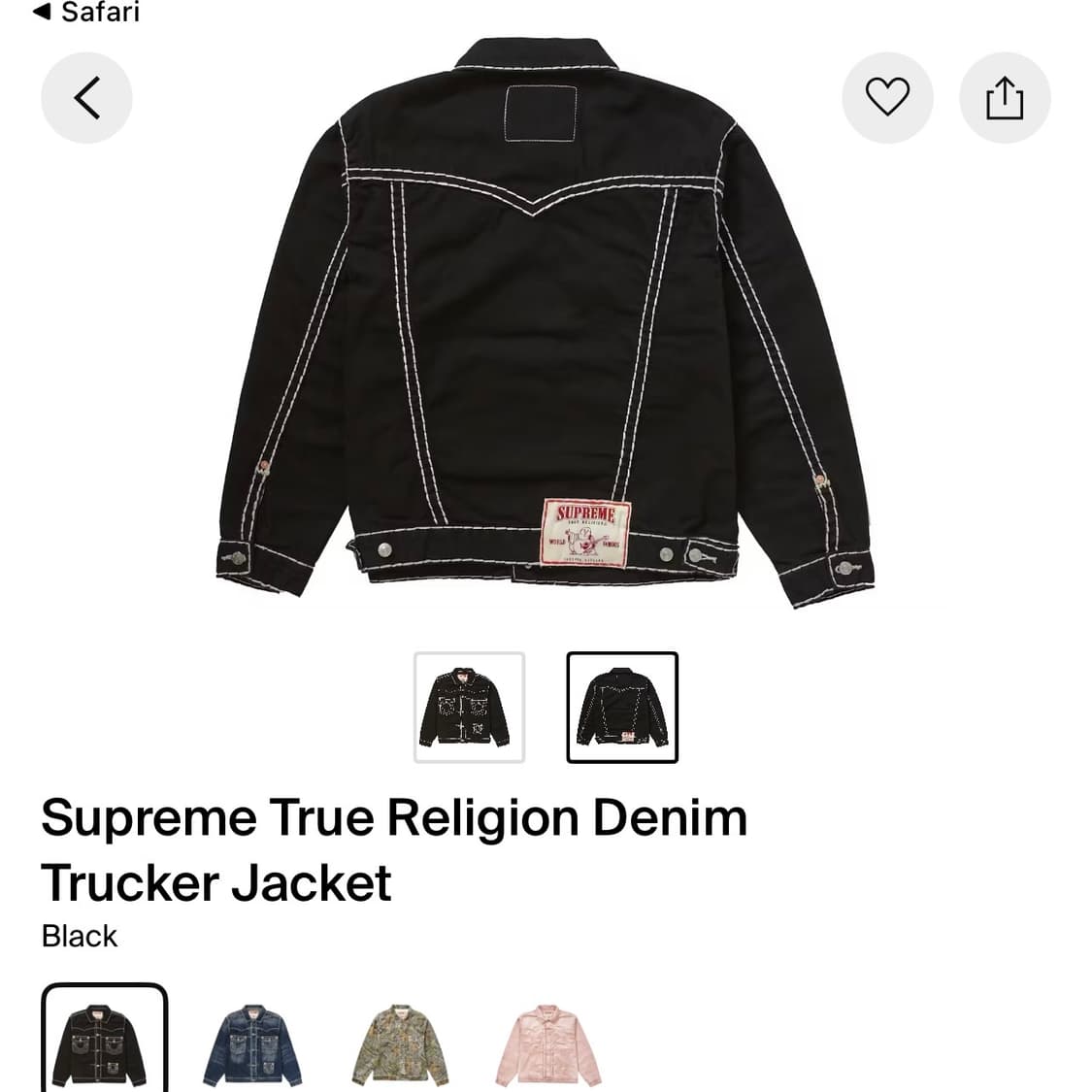 Supreme true religion jacket 상품이미지2