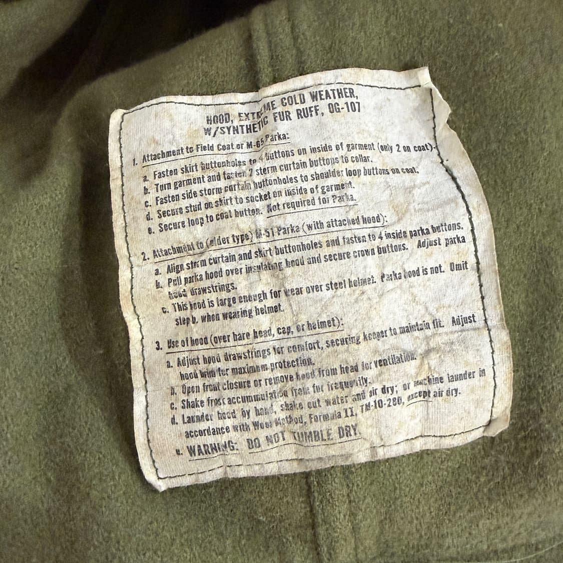 [M] OG107 M65 피쉬테일 개파카 후드 set 상품이미지8