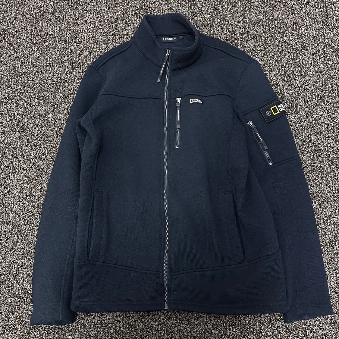 내셔널지오그래픽 기모 후리스 집업 자켓 네이비 L 상품이미지1