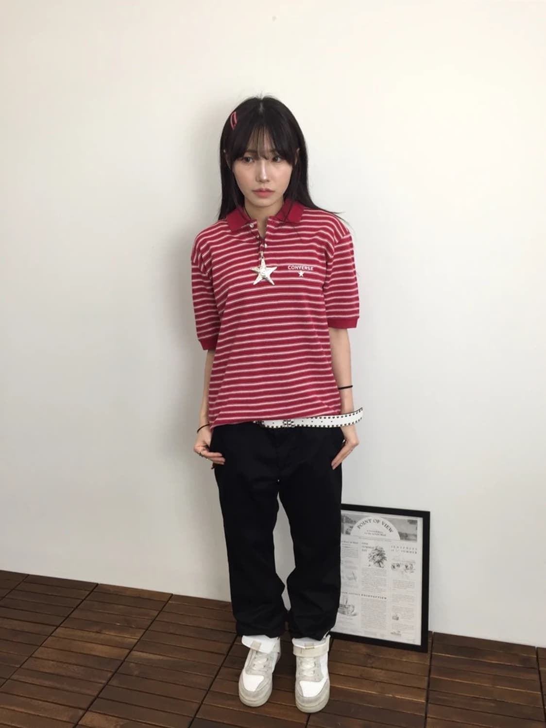 Converse All Star Stripe Polo Shirt 상품이미지1