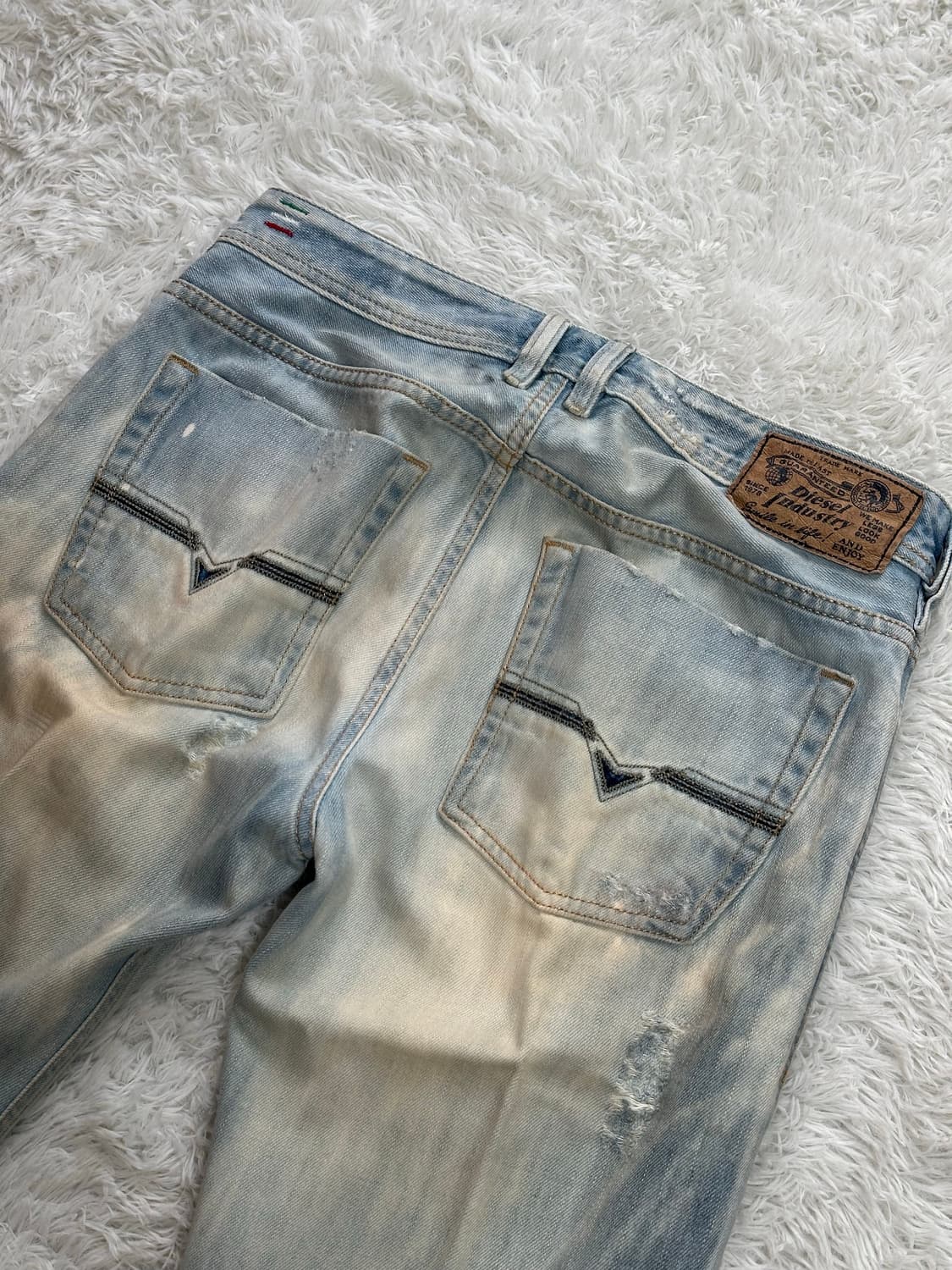 디젤 자티니 W28 워싱 데미지 청바지 상품이미지4