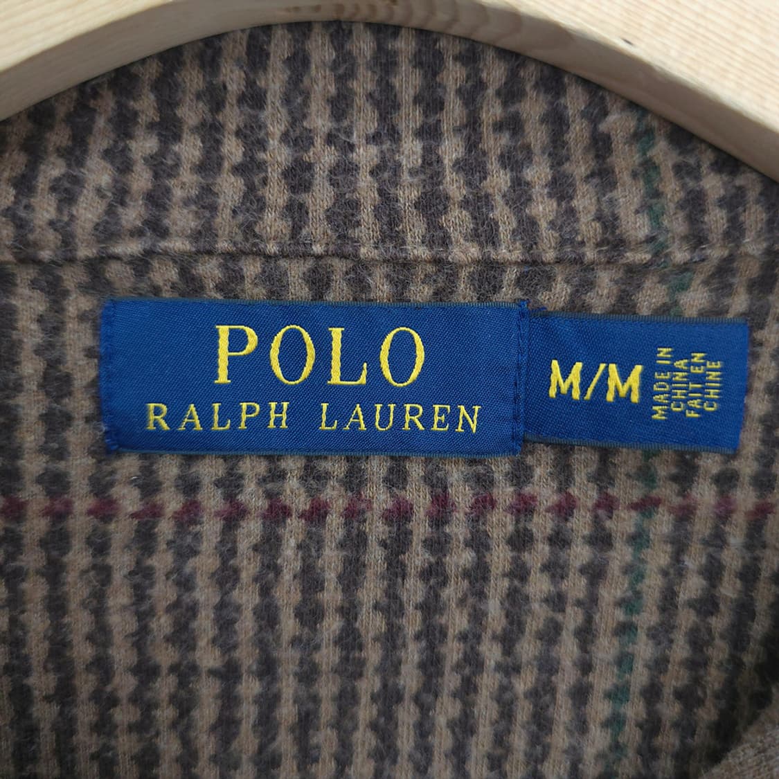 폴로 랄프로렌 브라운 체크 하프 집업 니트 상품이미지7