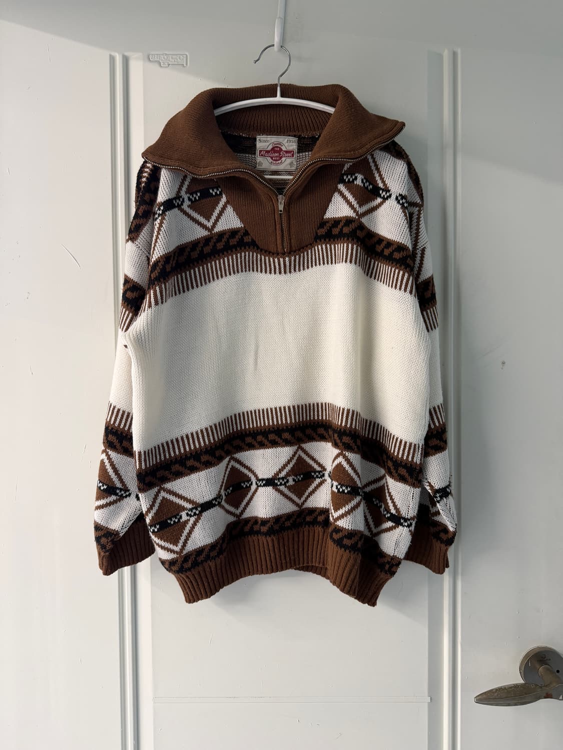 일본빈티지 패턴 하프집업 스웨터 상품이미지6