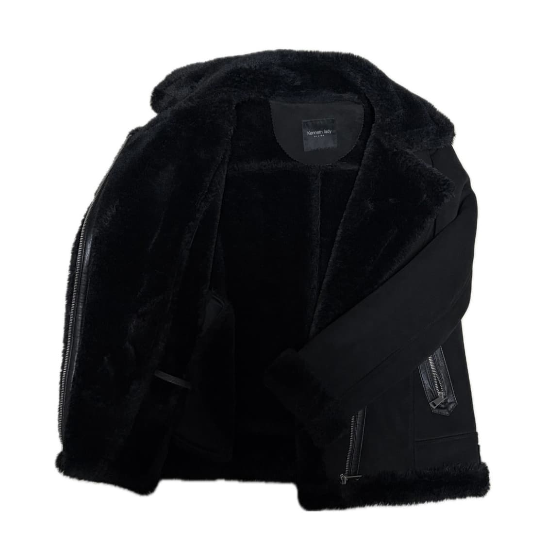 Kenneth Lady 블랙 스웨이드 무스탕 상품이미지2