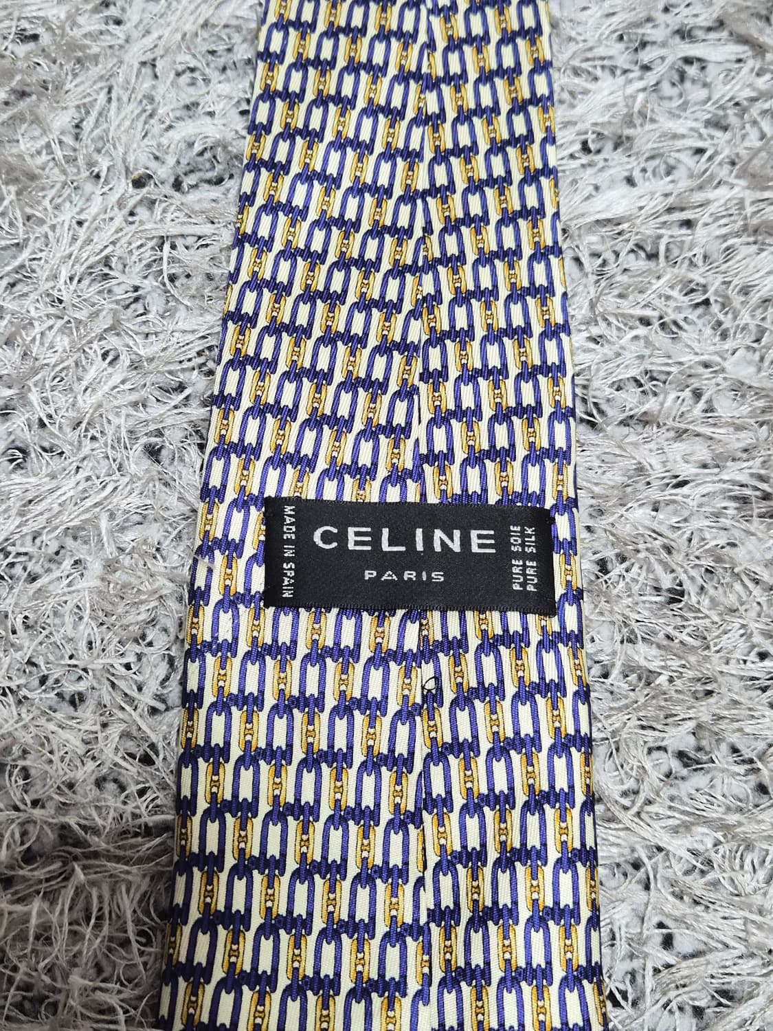 셀린느Celine 금장로고 패턴 넥타이 Free - N32 상품이미지4