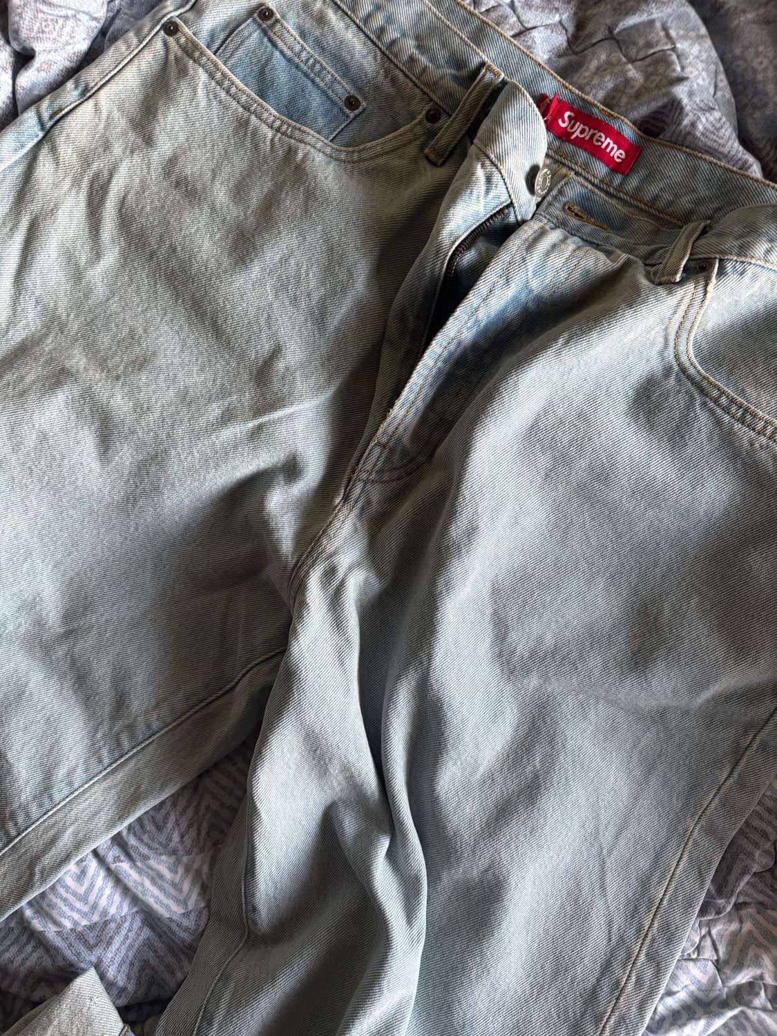 슈프림 24FW 배기 진 연청 데님 36 (택 제거X) 교신O 상품이미지3