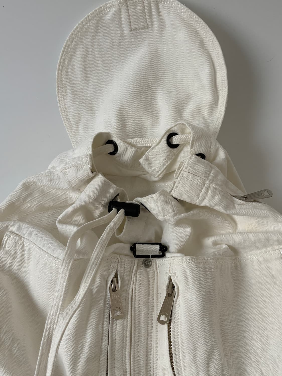 Twill Cotton Rucksack (White) 상품이미지7