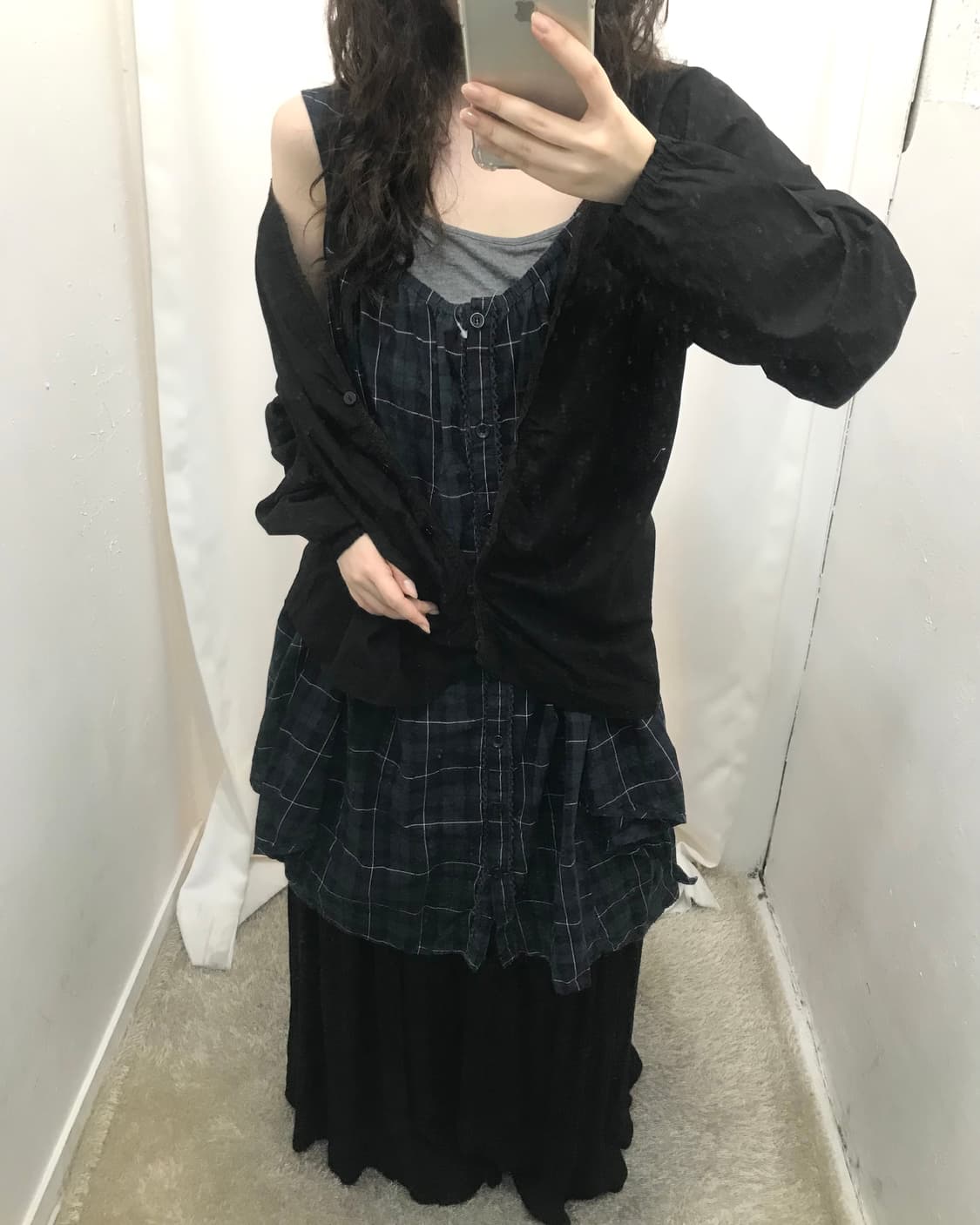 그린 체크 레이어드 코디 세트 🧃 상품이미지3