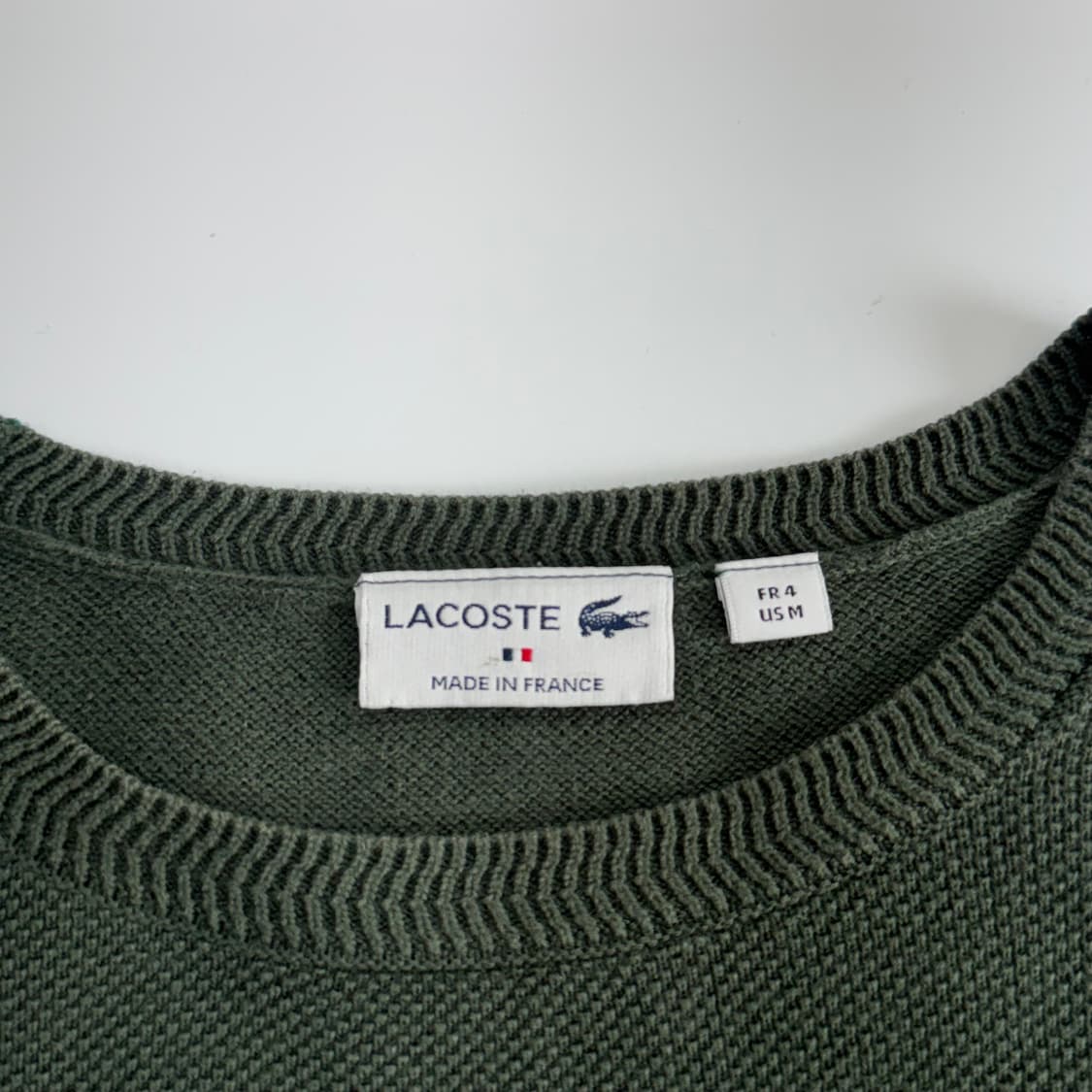 Lacoste 라코스테 스몰로고 다크그린 와플 니트 상품이미지5