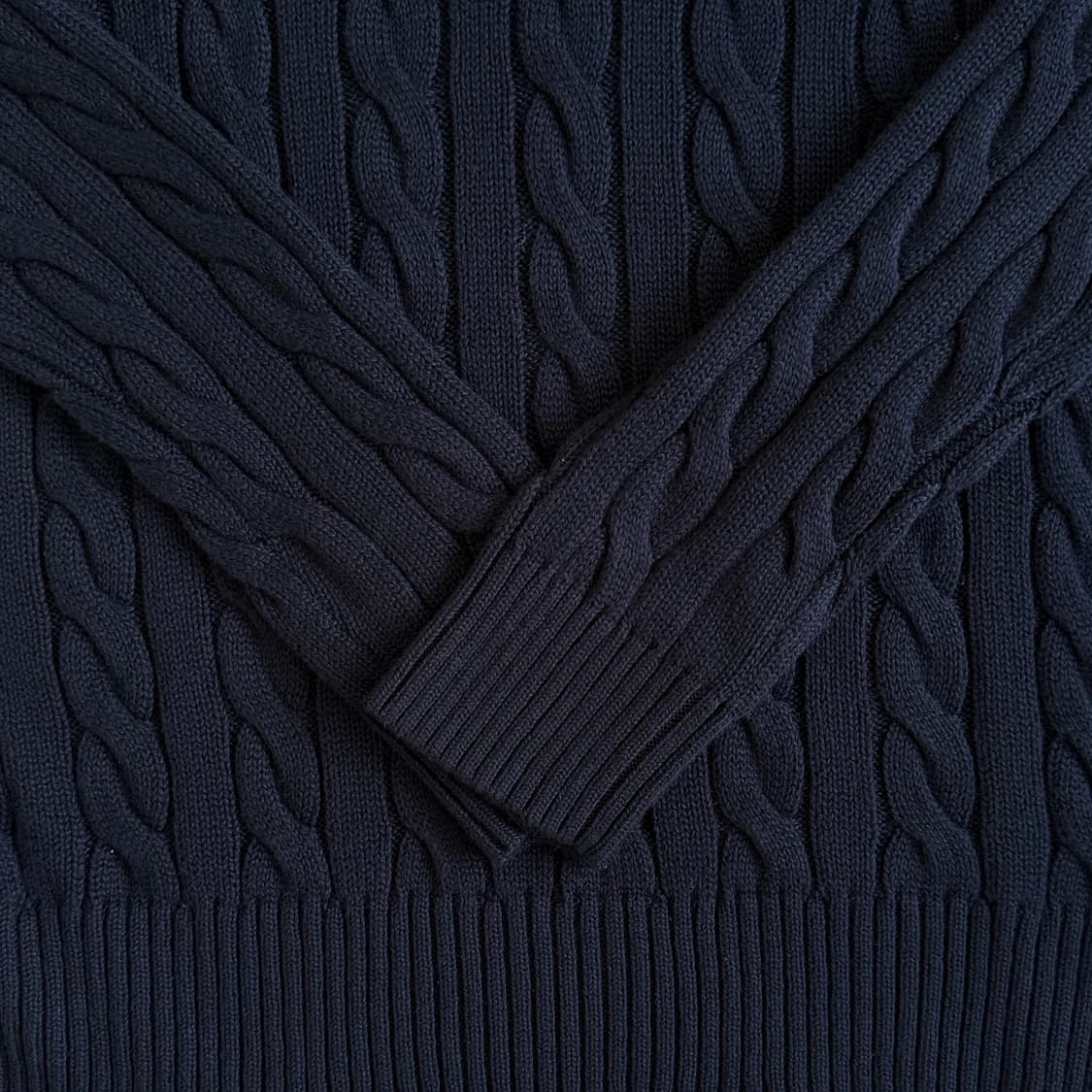 폴로랄프로렌 꽈배기 하프집업 니트 네이비 상품이미지5