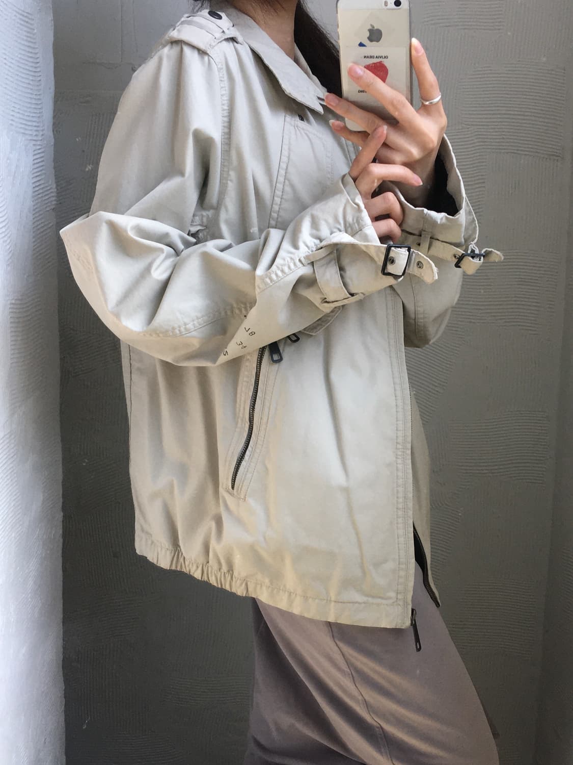 Diesel 디젤 아이보리 코튼 봄버 자켓 상품이미지1