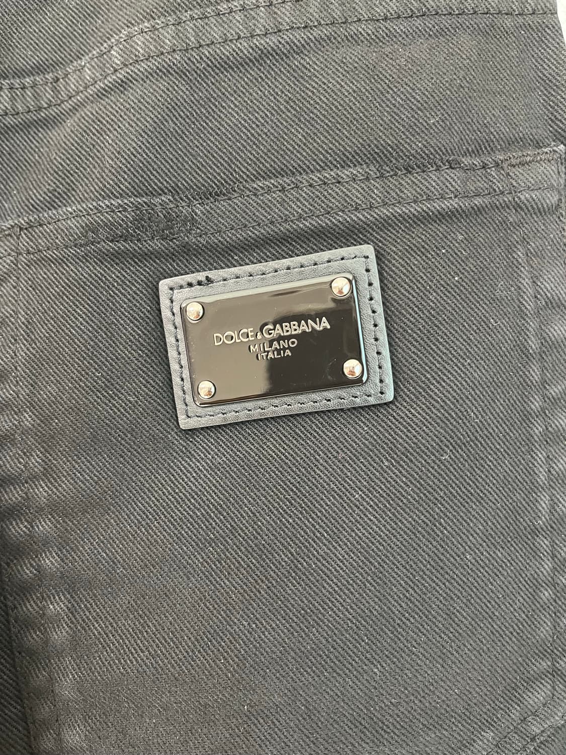 돌체앤가바나 블랙 옆줄 스키니 데님 46 상품이미지5