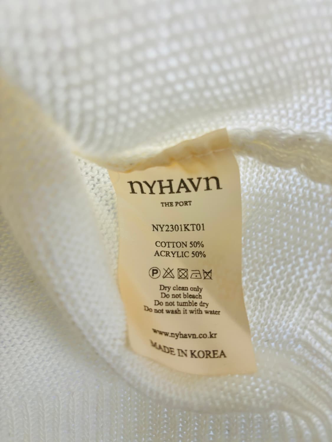 니하운(NYHAVN) 코튼 블렌드 브이넥 니트 스웨터 상품이미지4