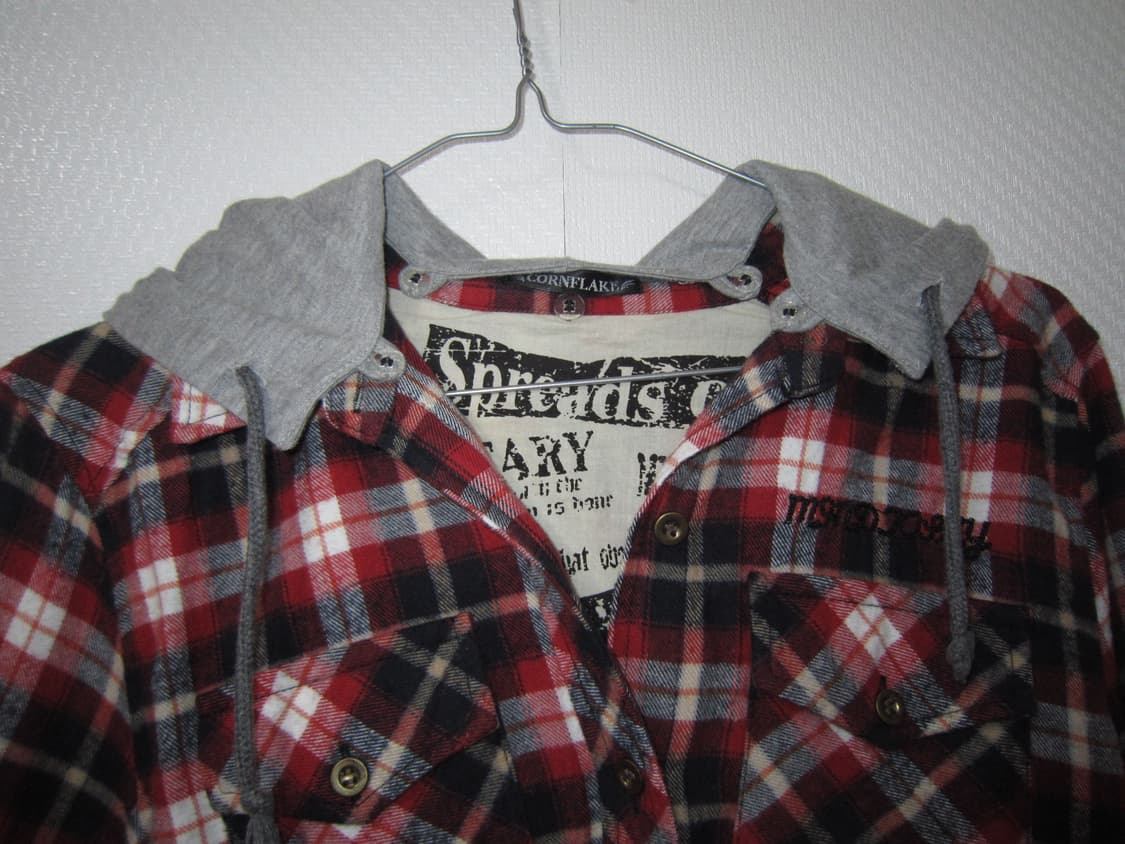 vintage check hood shirt 상품이미지6
