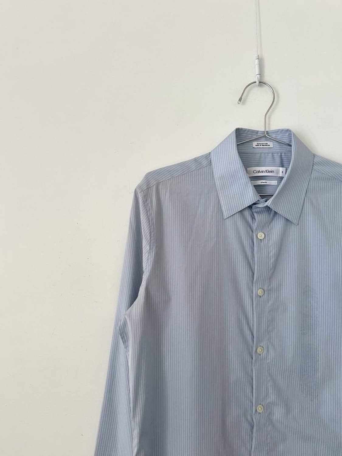 CALVIN KLEIN slim stripe shirts / sky bl 상품이미지3