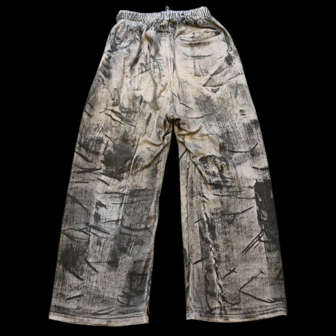 30~32인치 페인팅나염 면 와이드핏 밴딩팬츠  상품이미지2