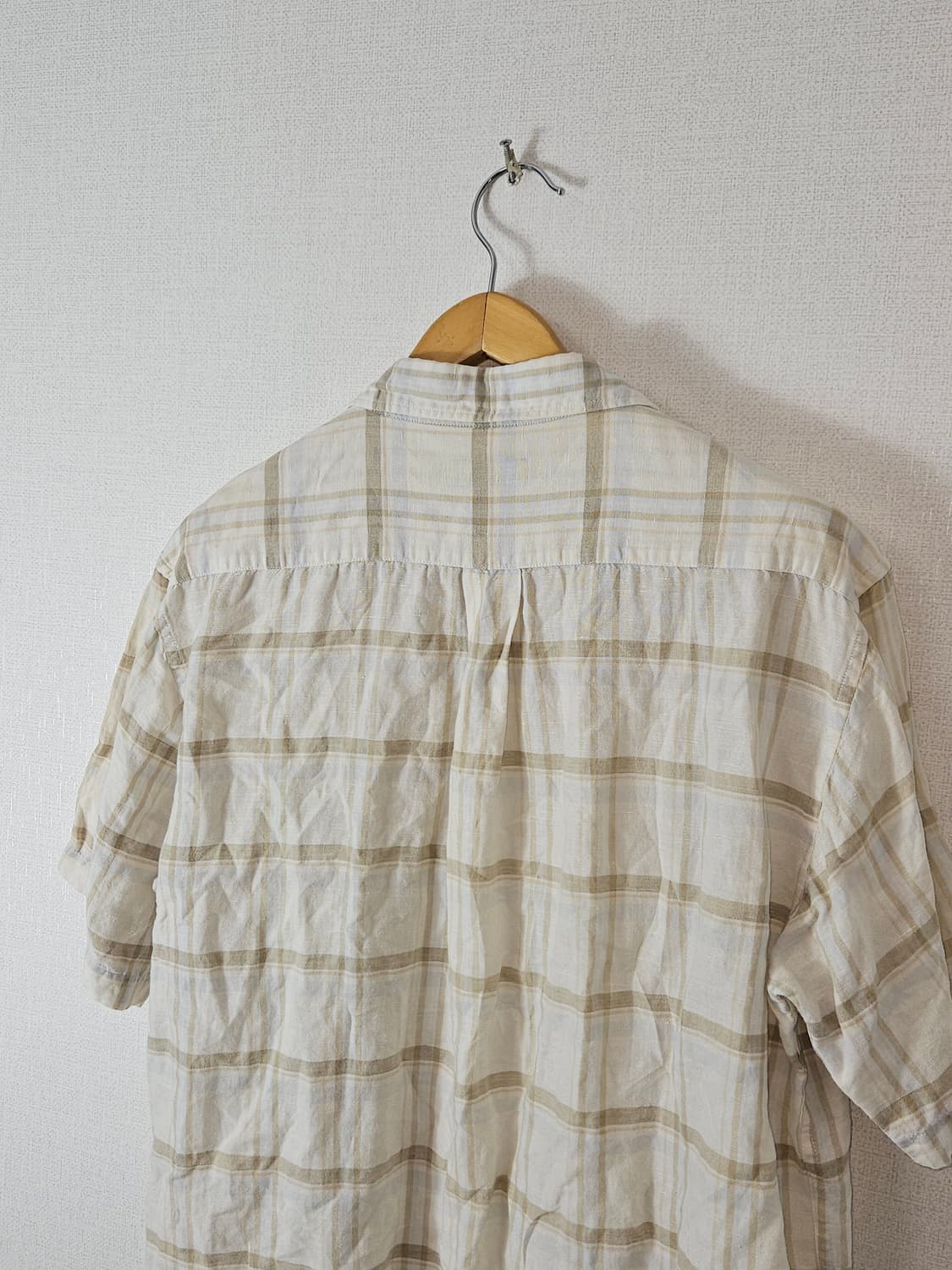 빈폴 클래식 린넨 마 반팔셔츠 체크 105 상품이미지5