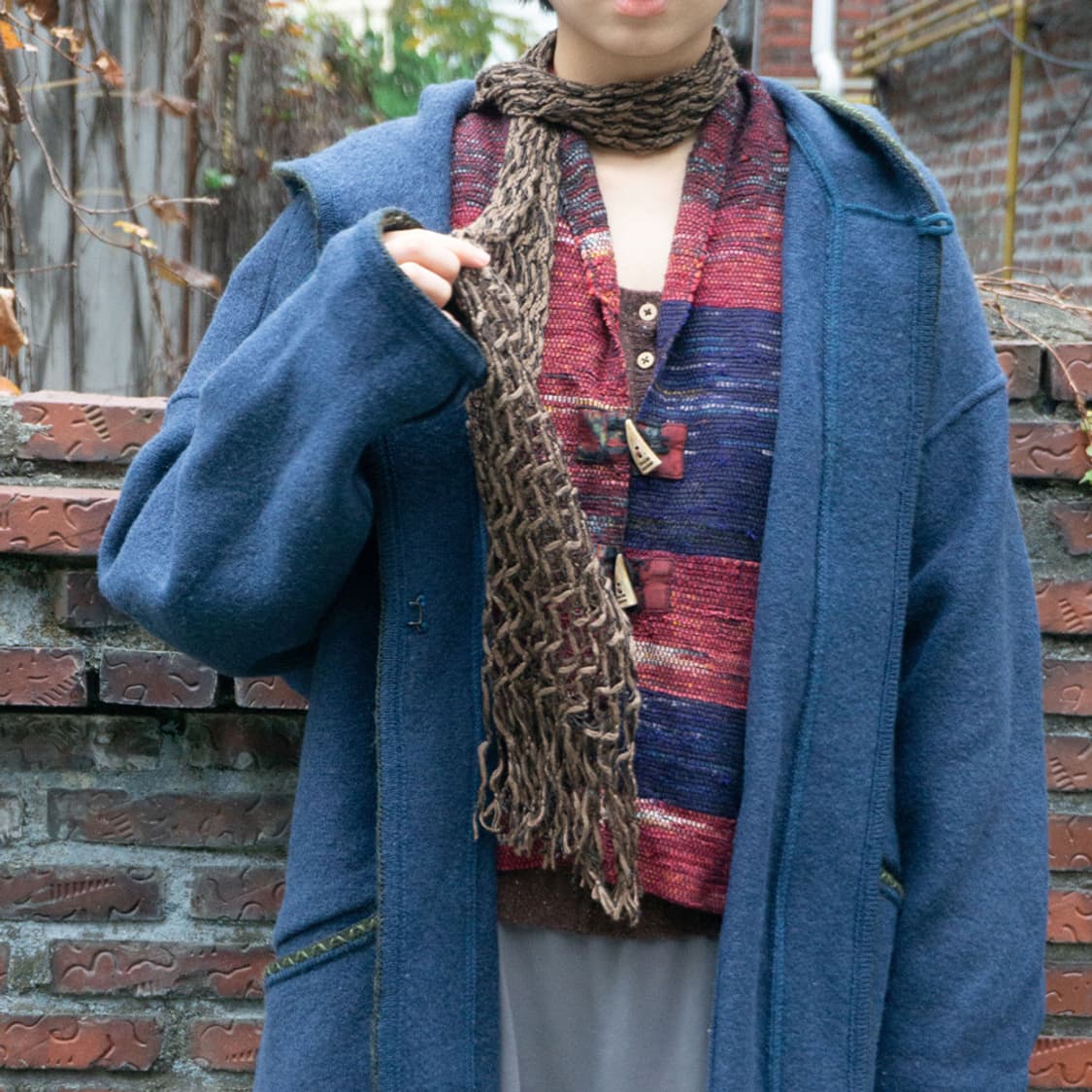 이끼결 니트 목도리 상품이미지2