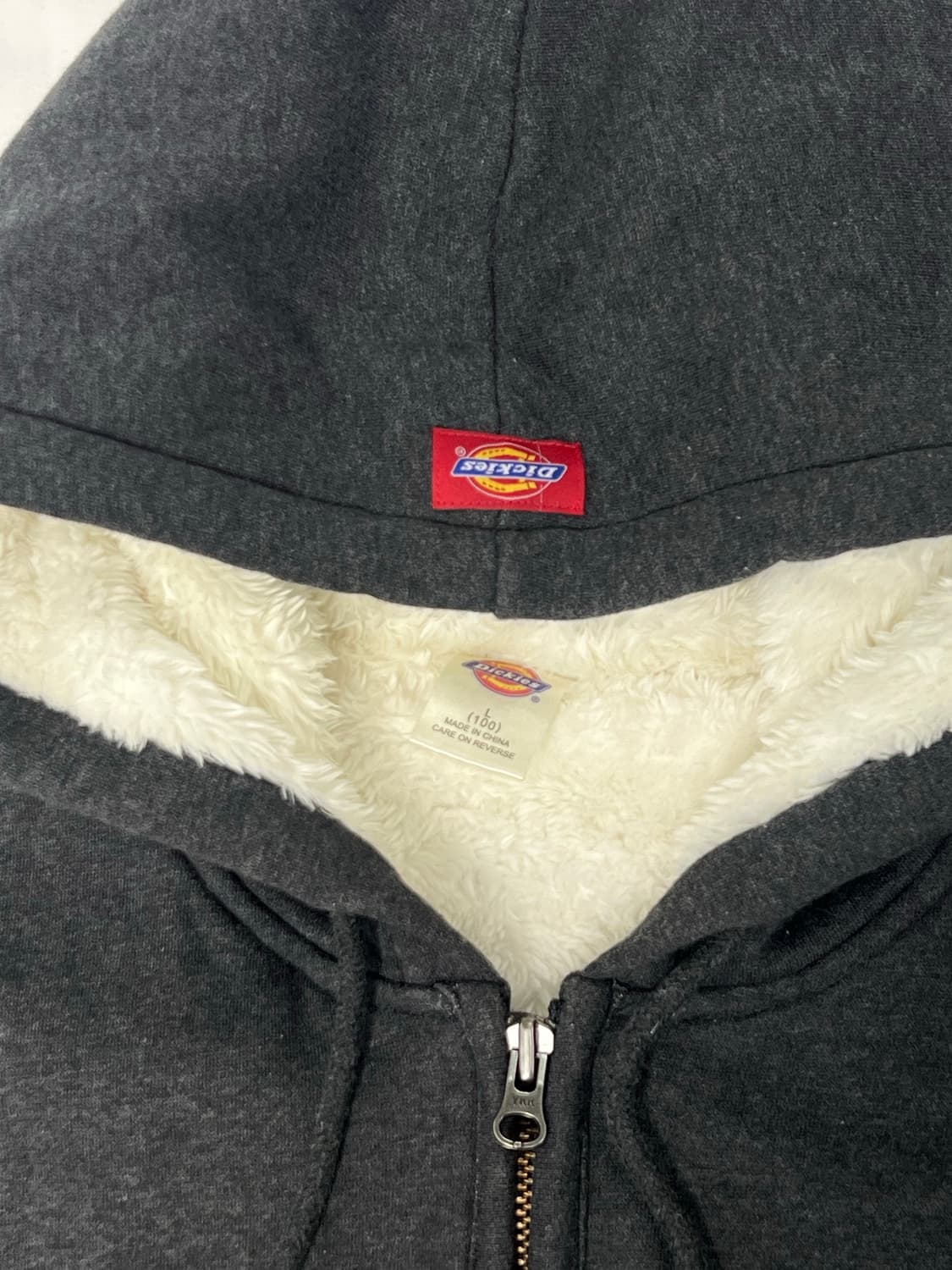 디키즈 기모 후드집업 차콜 상품이미지3