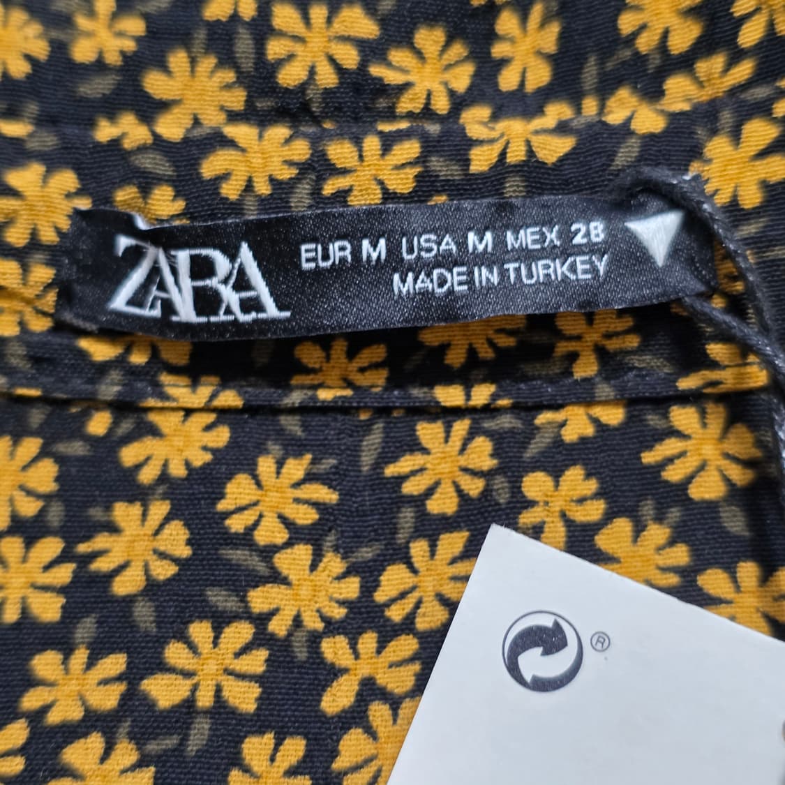 1327 ZARA 플라워 패턴 셔츠형 원피스 (허리끈 / 비스코스) 상품이미지7