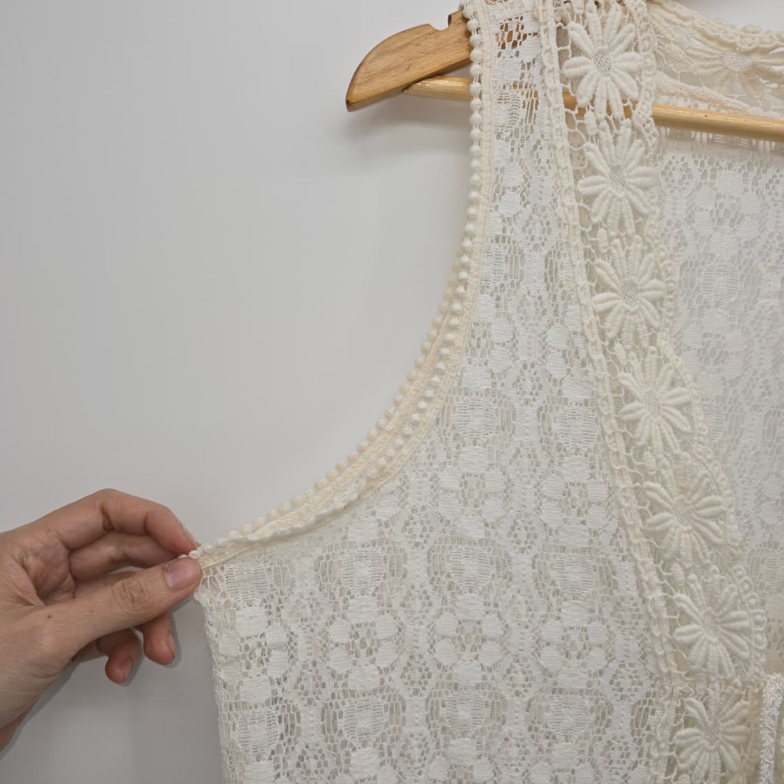 아이보리 레이스 끈 장식 조끼 / 레이스 보헤미안 베스트 상품이미지8