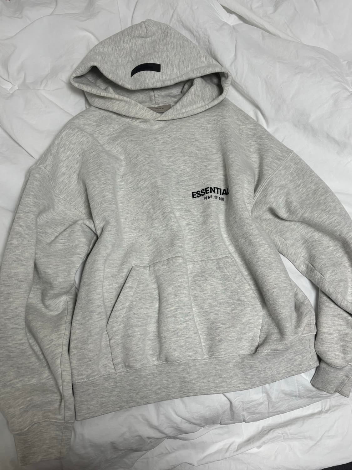 에센셜 후드티 라이트 오트밀 xs 상품이미지2