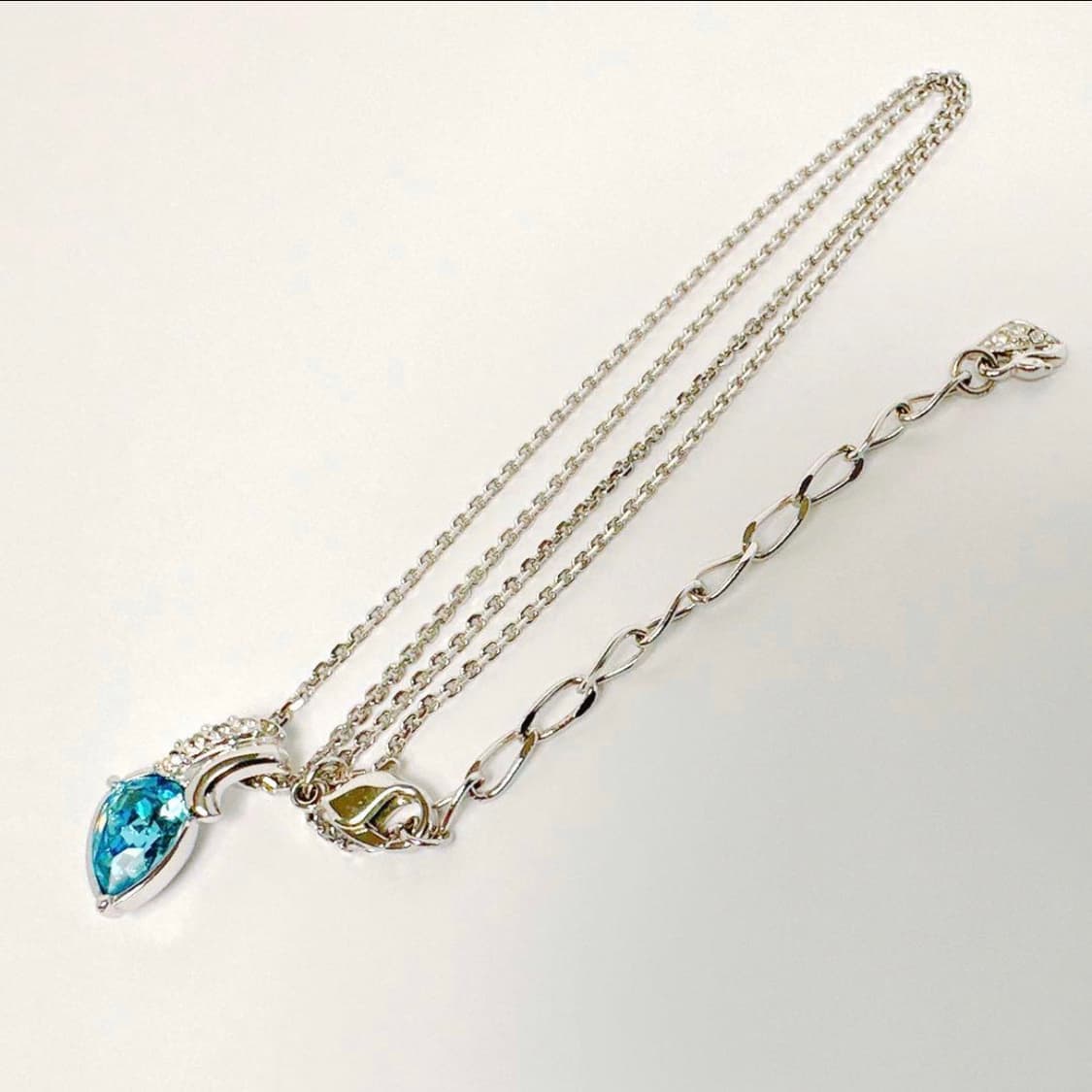 스와로브스키 정품 크리스탈 아쿠아 블루 목걸이 박스 및 태그 포함 상품이미지6