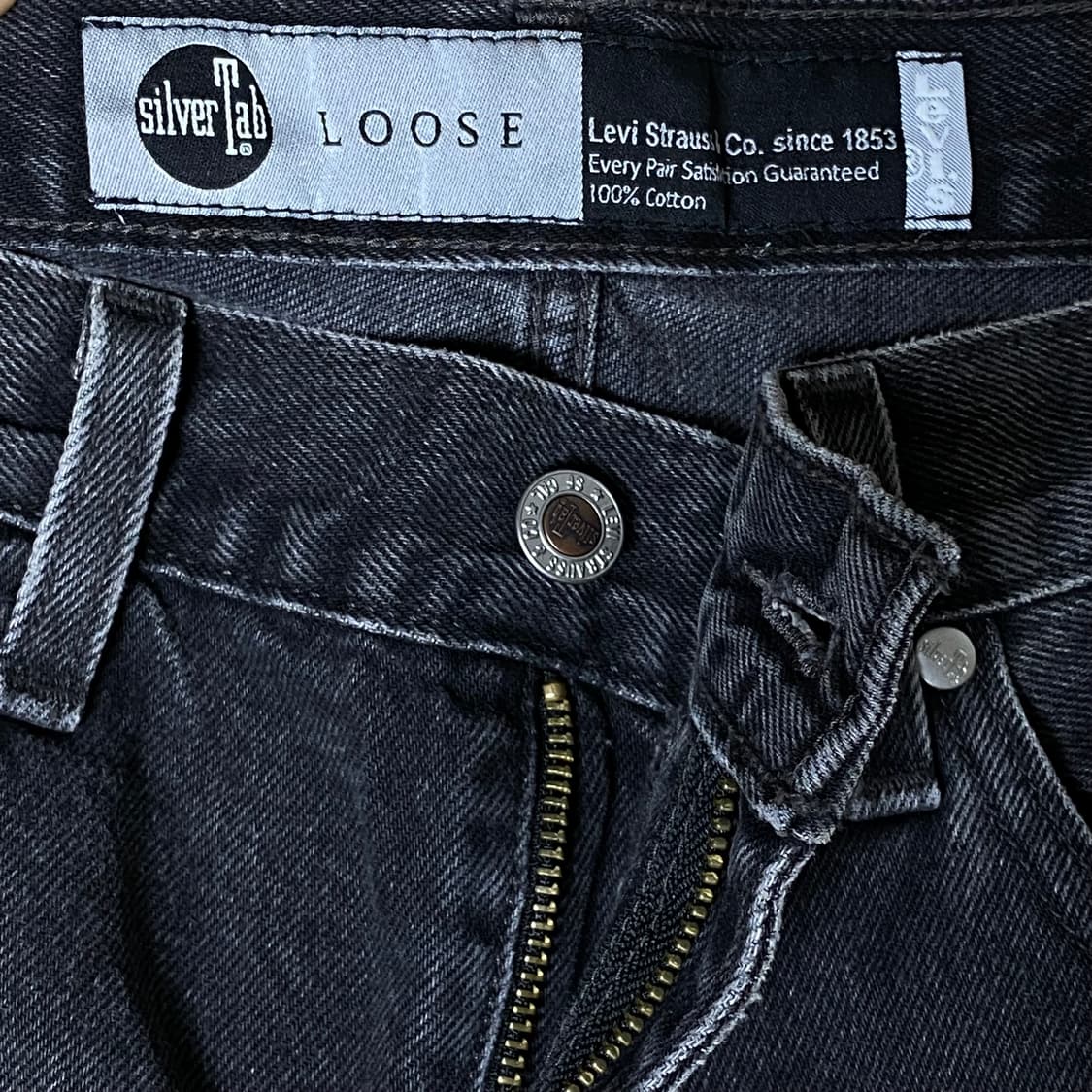 리바이스 실버탭 흑청 반바지 32x32 상품이미지4