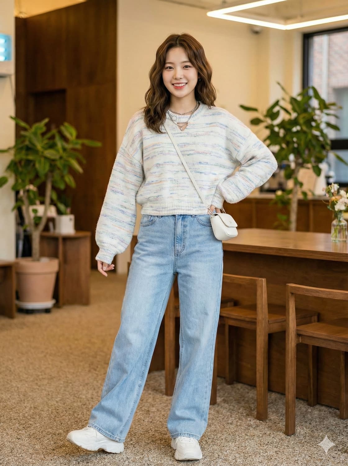 KUOSE 쿠오세 멀티 컬러 믹스 울 블렌드 니트 상품이미지1