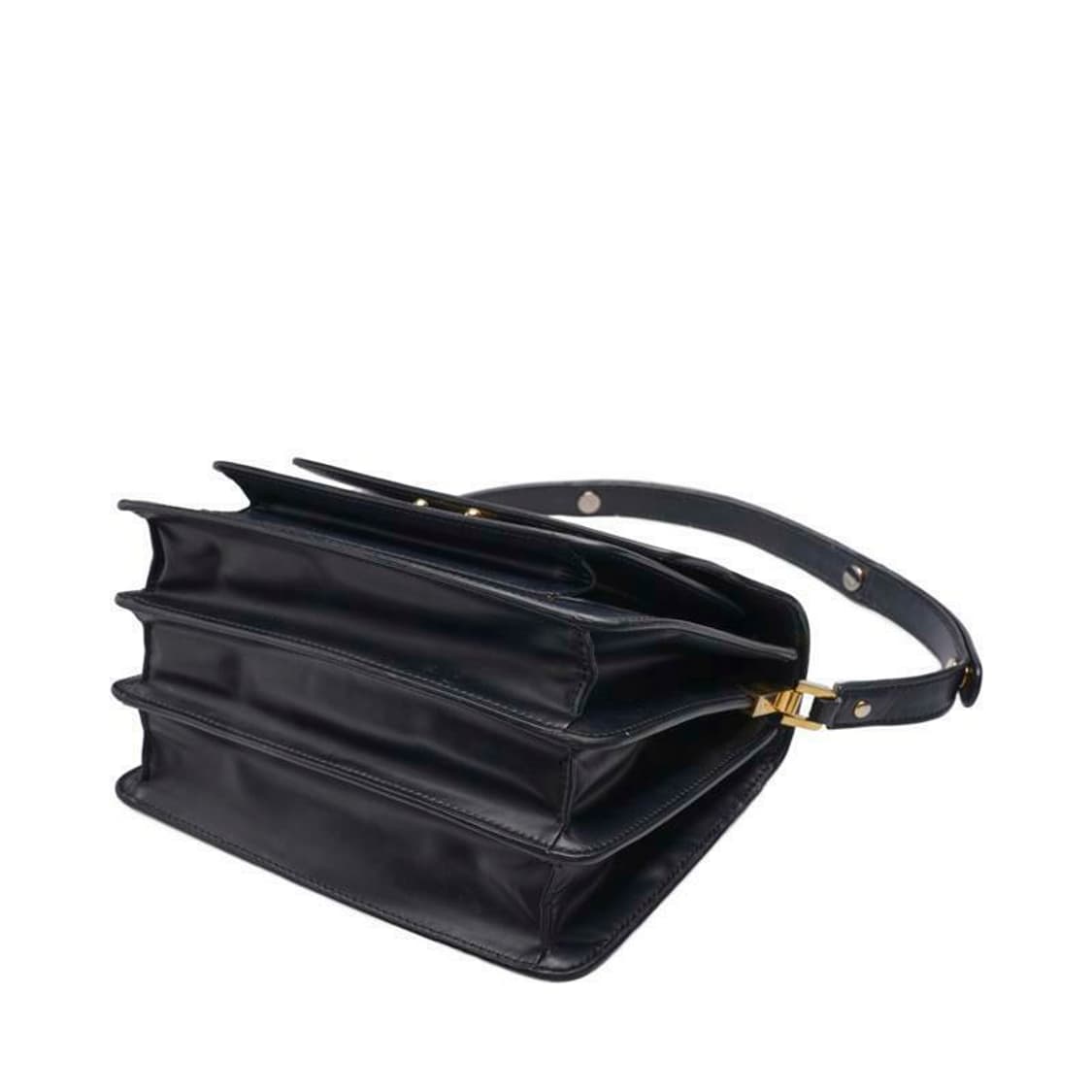 (중고) 마르니 블랙 카프스킨 트렁크 미듐 숄더백 상품이미지3