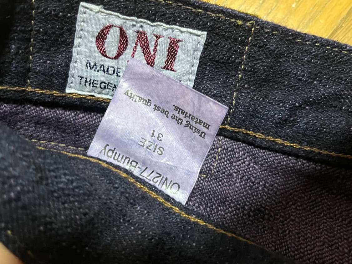 [31] 오니 데님 Oni denim 17온스 범피  Bumpy 무라사키 상품이미지3