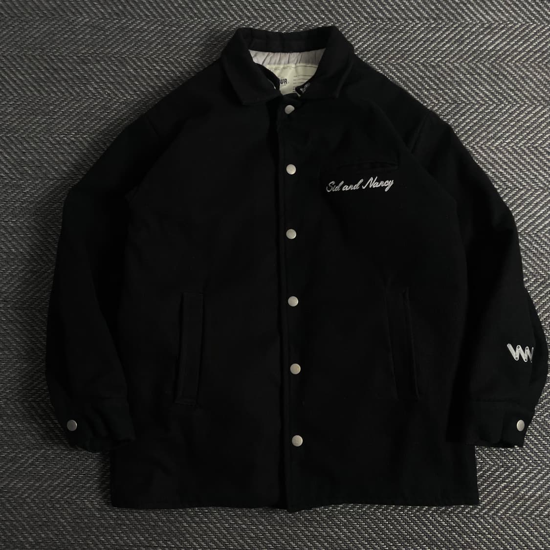 WVUR 스몰로고 빈티지 블랙 누빔 바시티 자켓y 3926 상품이미지2