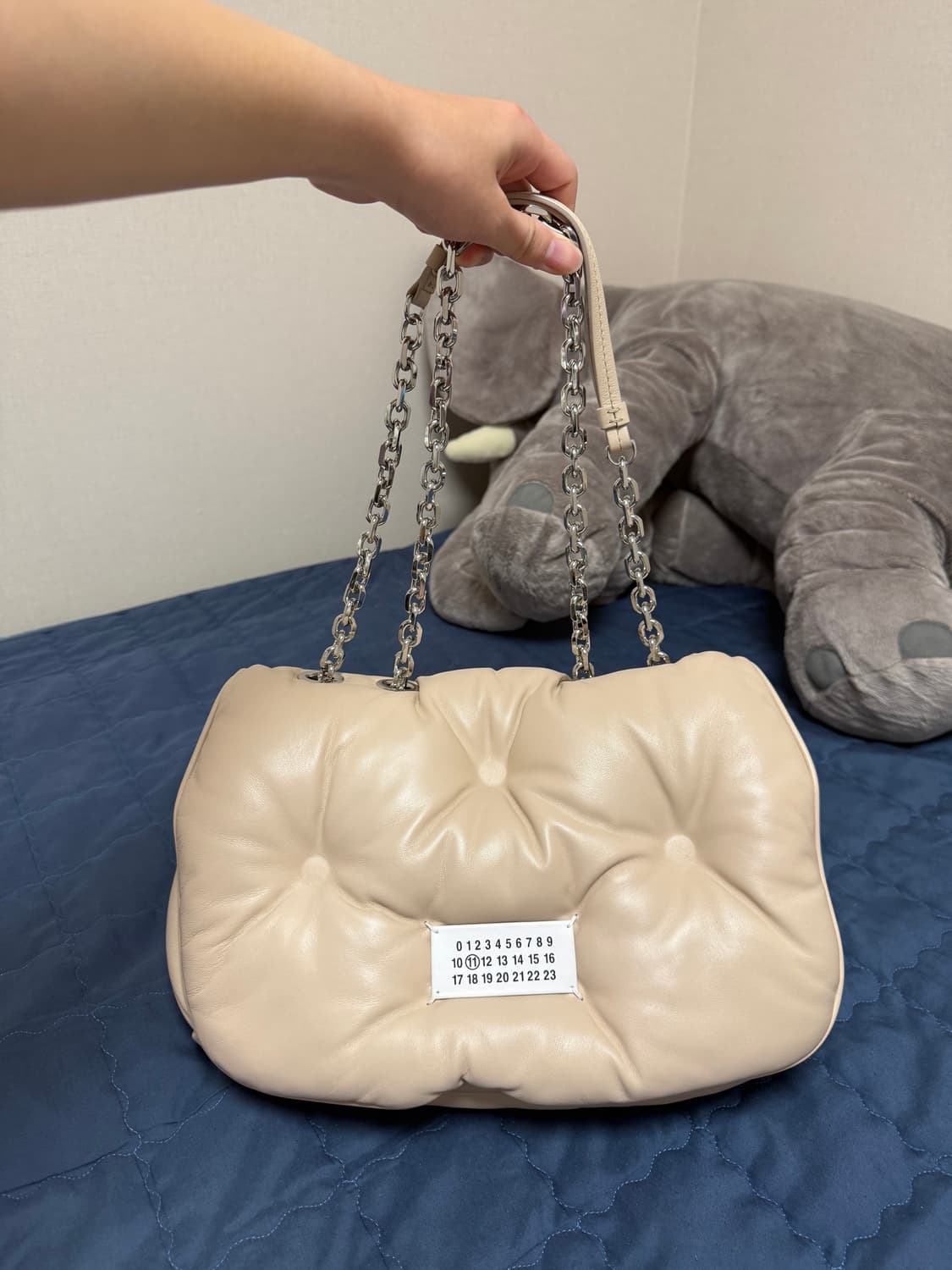 메종 마르지엘라 글램 슬램 플랩 미디움백 베이지 상품이미지6