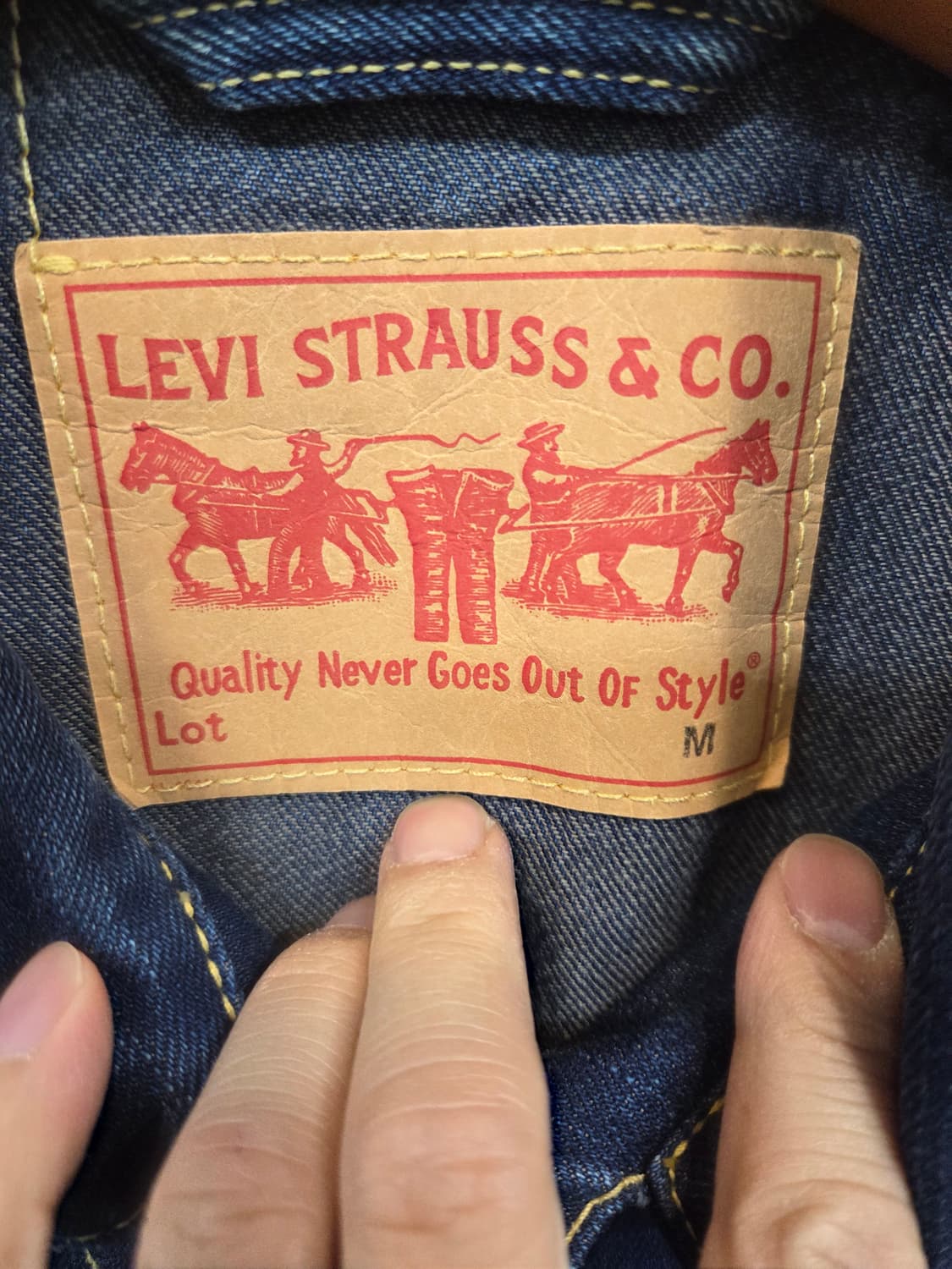 리바이스 빈티지 올드스쿨 타입원 스티치 데님자켓 M 상품이미지3