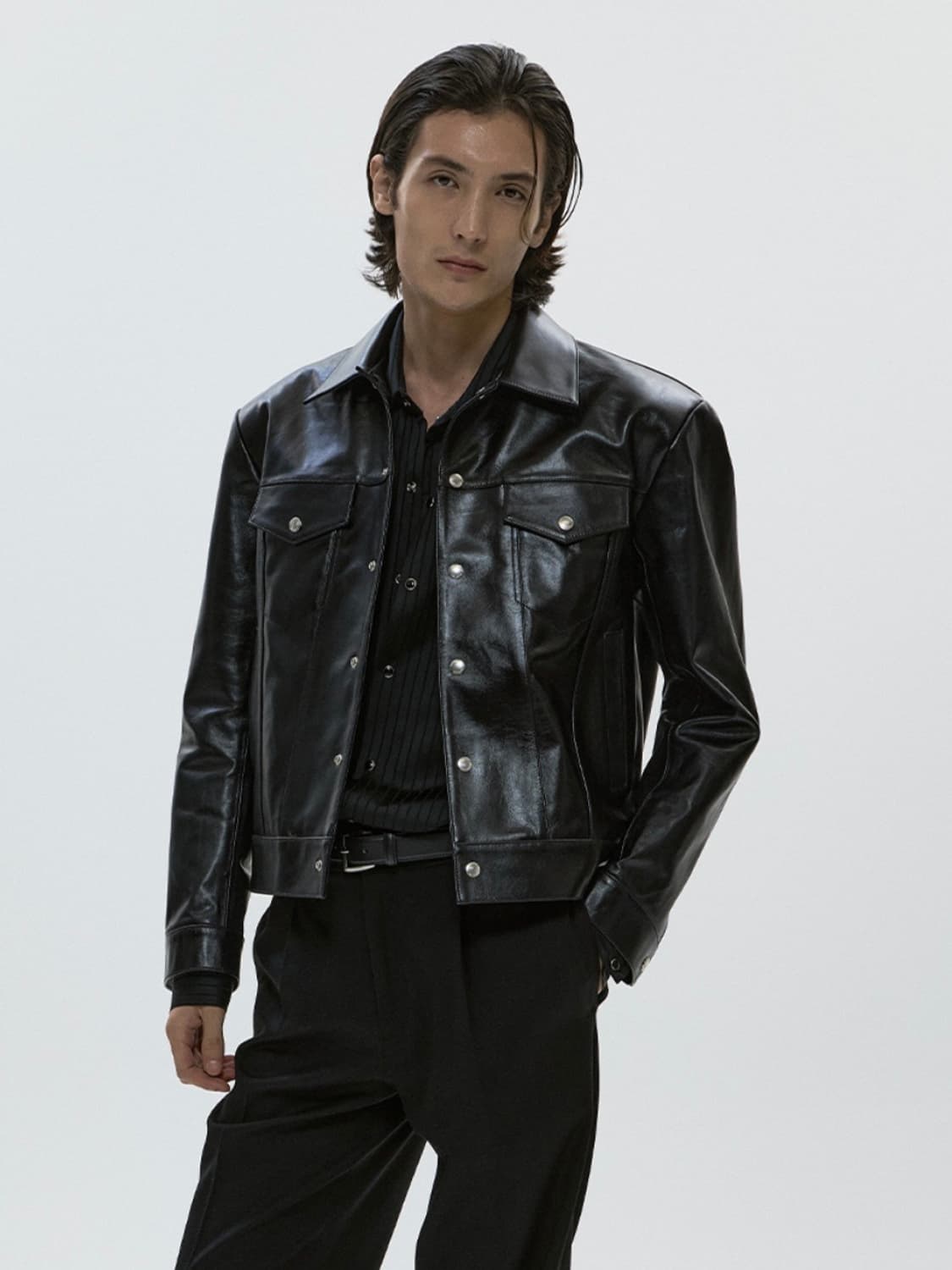 세비지 레더 트러커 자켓 (Leather Trucker Jacket)  상품이미지2