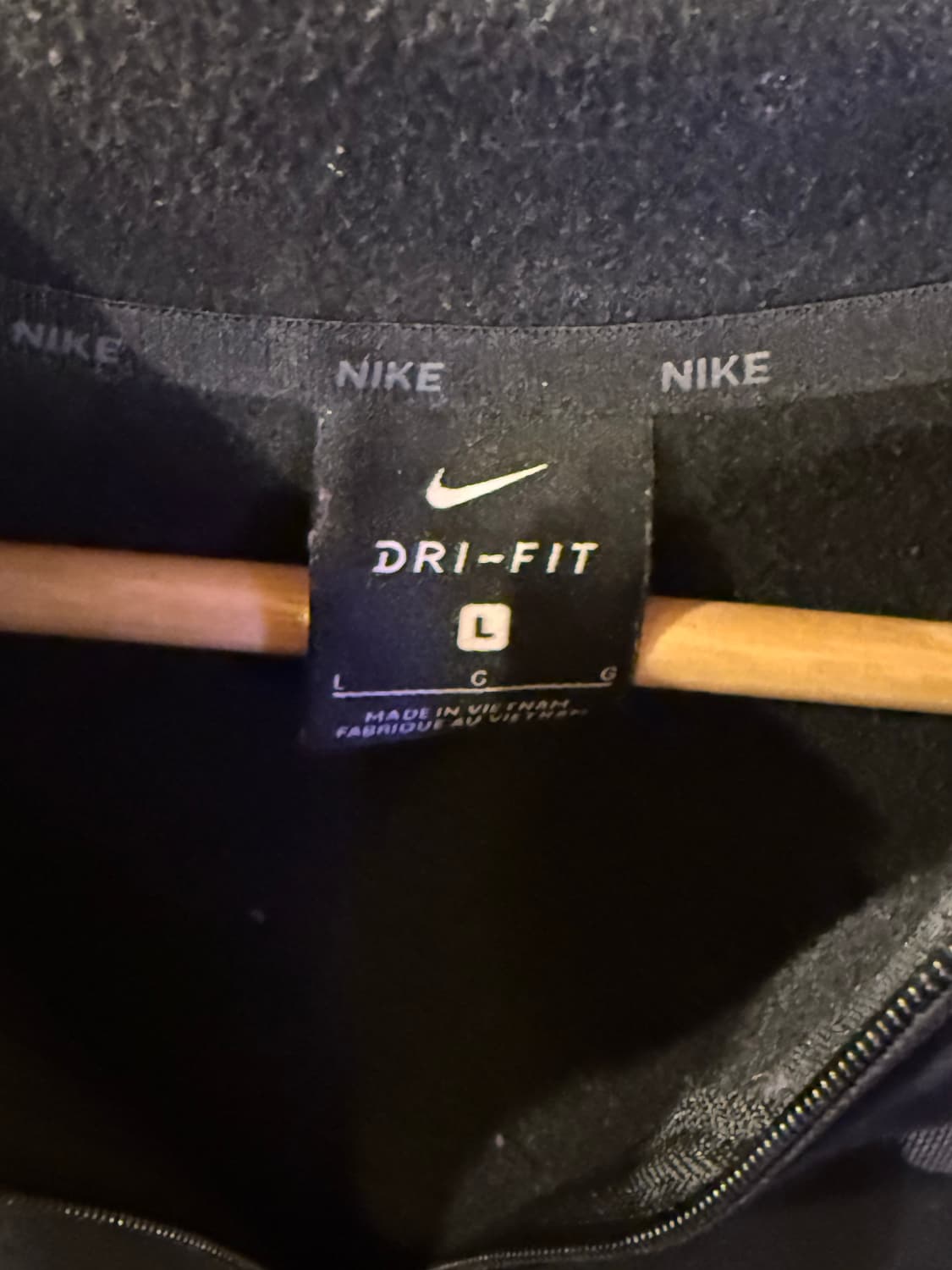 나이키 기모 블랙 후드집업 상품이미지2