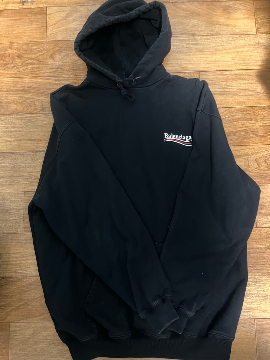 발렌시아가 웨이브로고 후드티m 상품이미지1