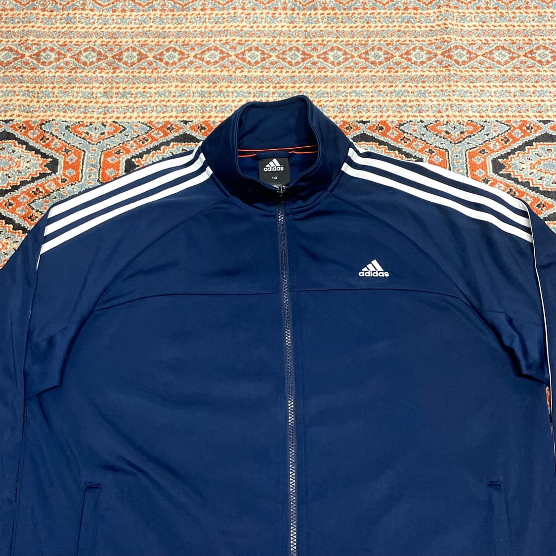 아디다스 삼각로고 네이비 기모 집업 져지 자켓 남성110 상품이미지2