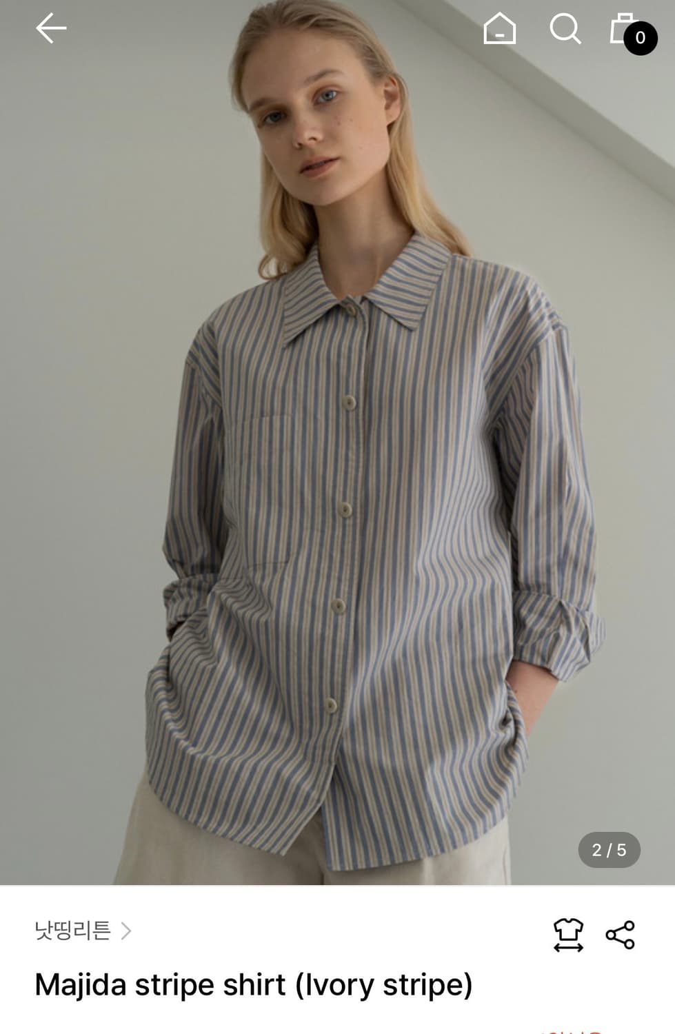 낫띵리튼 majida stripe shirt 상품이미지1