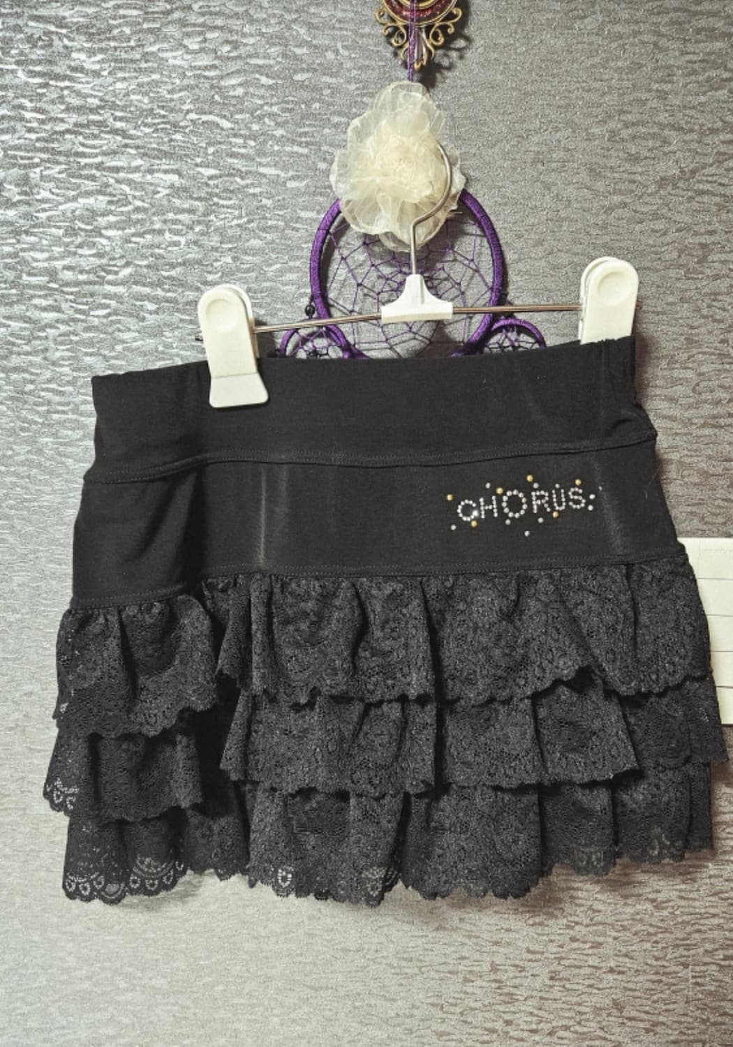 Y2k 가루 레이스 미니 스커트 상품이미지1