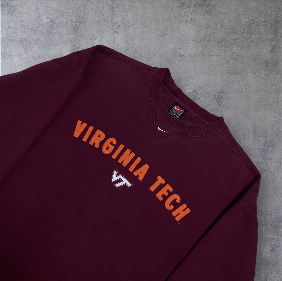 나이키 90s 버지니아 테크 버건디 올드스쿨 맨투맨 상품이미지2