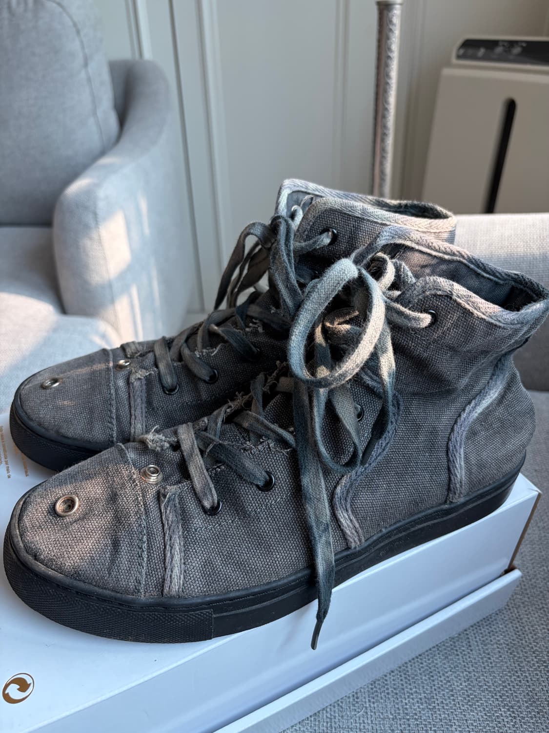 요지야마모토 뿌르옴므 하이탑 스니커즈 상품이미지2