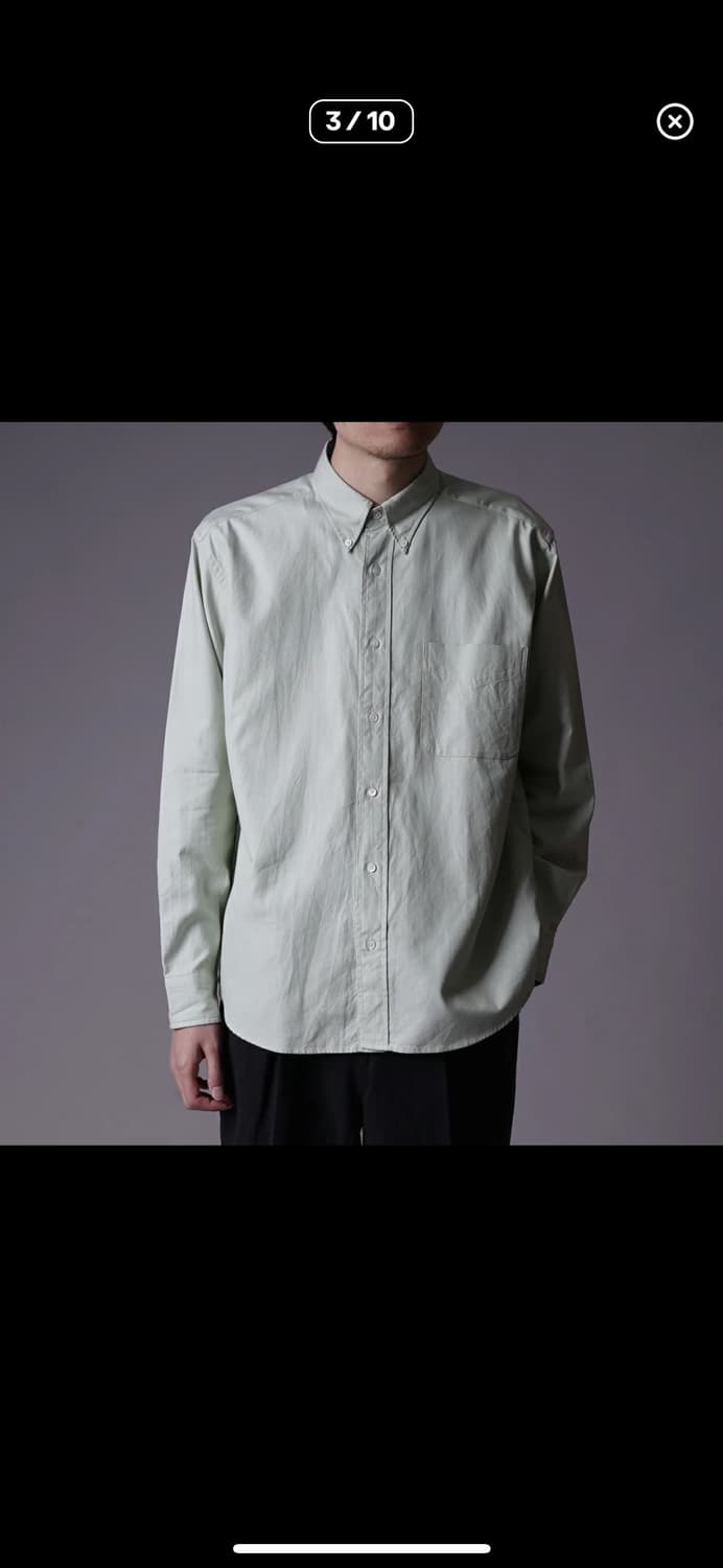 40) 캡틴선샤인 23ss 라이트그린 셔츠 상품이미지1