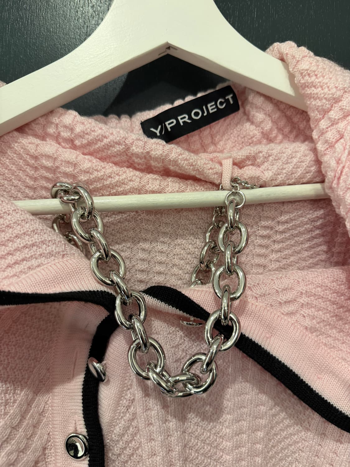 Yproject 체인 가디건 XS 상품이미지4