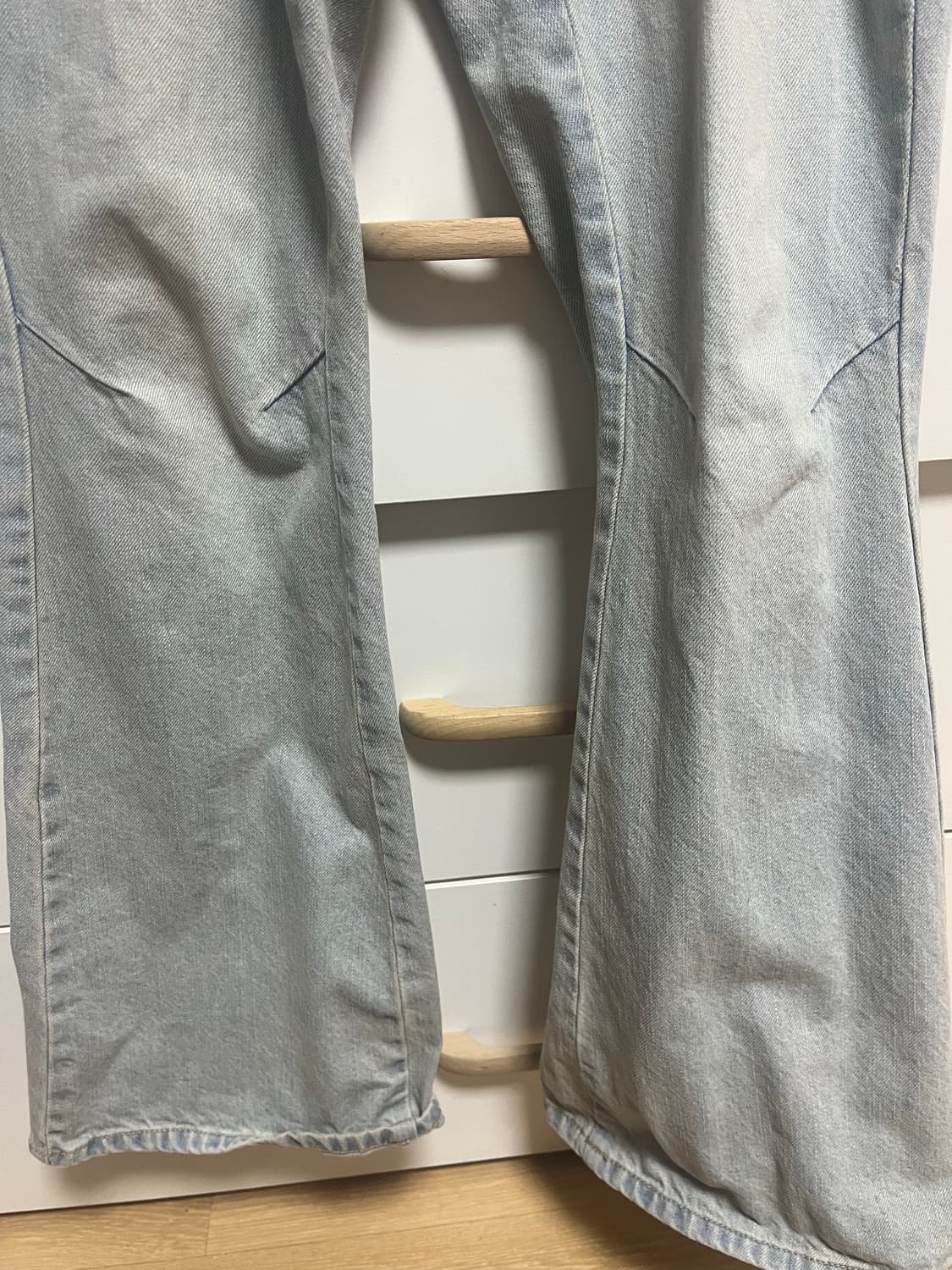 스컬프터Double waist boots cut denim Ice바지 상품이미지4