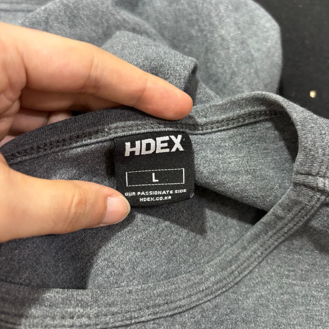 L HDEX 에이치덱스 그레이 무지 반팔티 상품이미지4