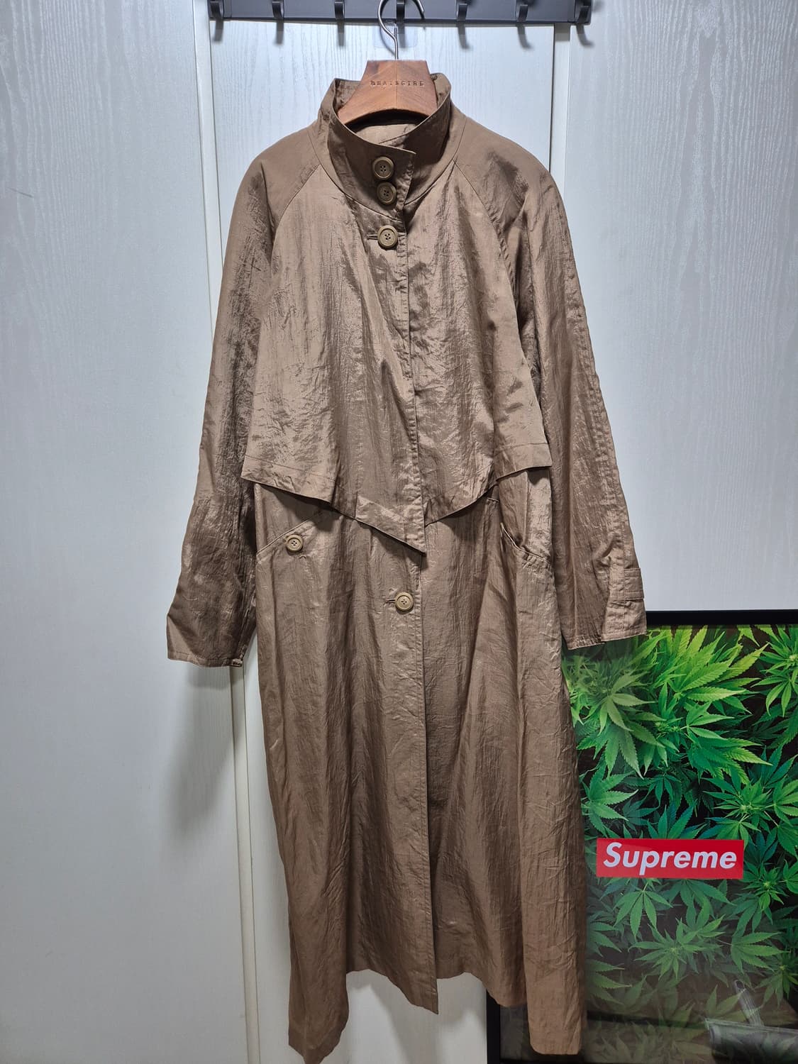 (세일)JPN VTG. SNA BLANC 브라운 롱트렌치 상품이미지1